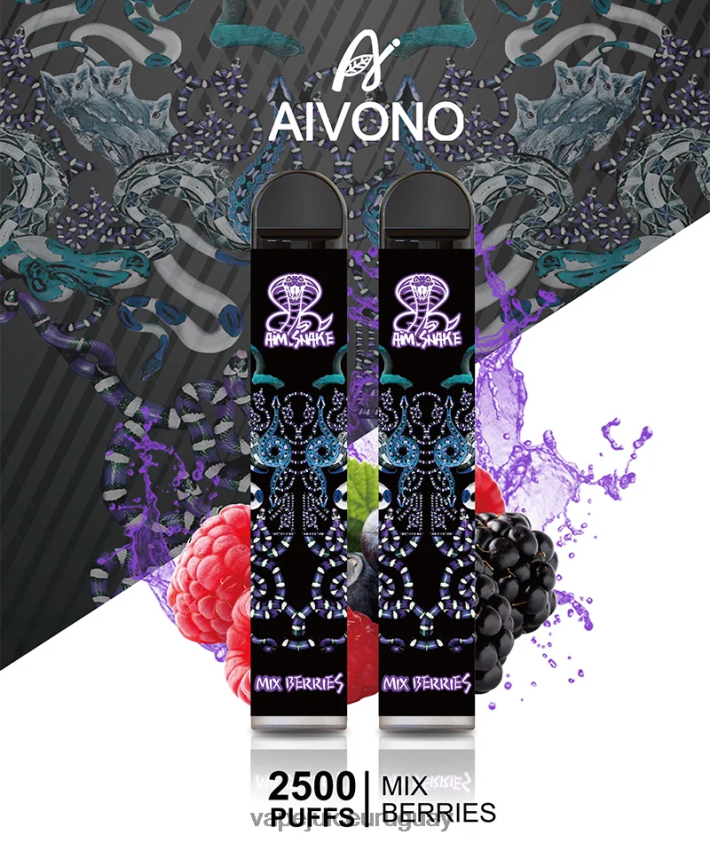 Aivono AIM SNAKE 2500 mezclar bayas - D620ZZ312 Vape Desechable Uruguay